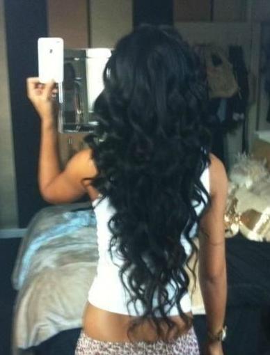 beautiful long black hair