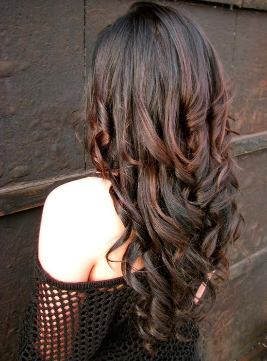 dark brown curls