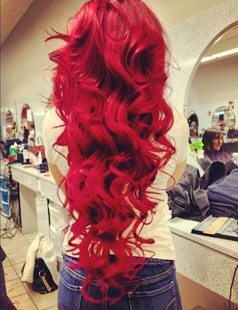 long red messy curls