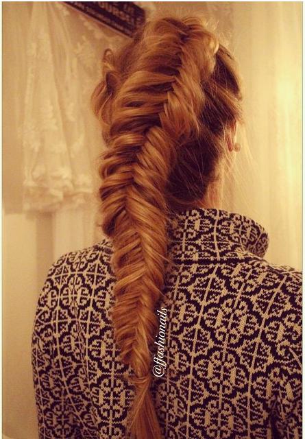 messy dutch fishtail braid