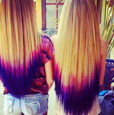 pink purple ombre ends