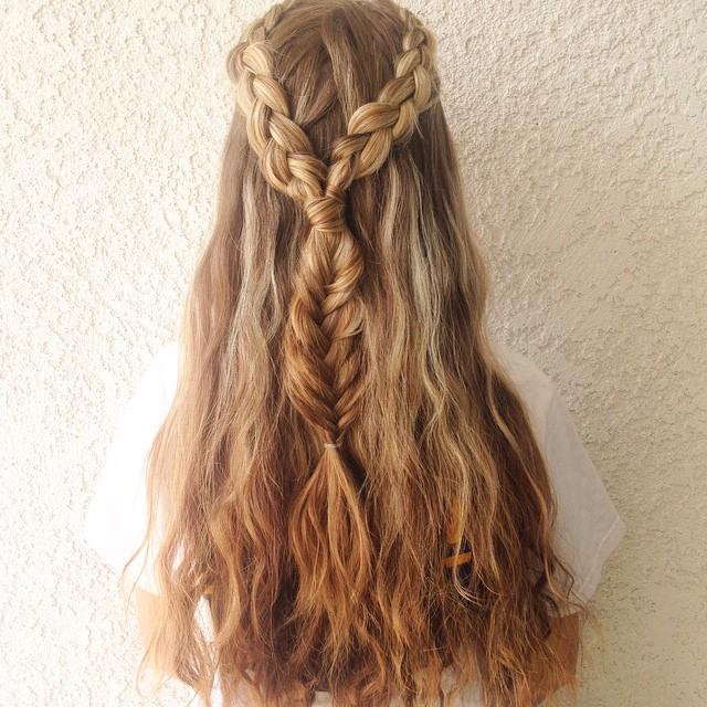 dutch braids into fishtail