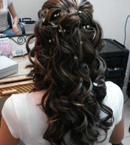 brunette bridal curls