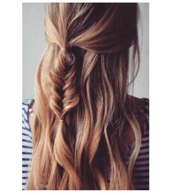 mini half up fishtail