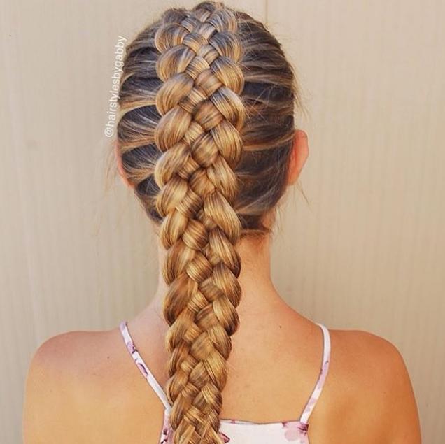five strand Dutch braid #hairstylesbygabby