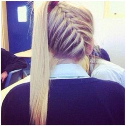 french braid ponytail