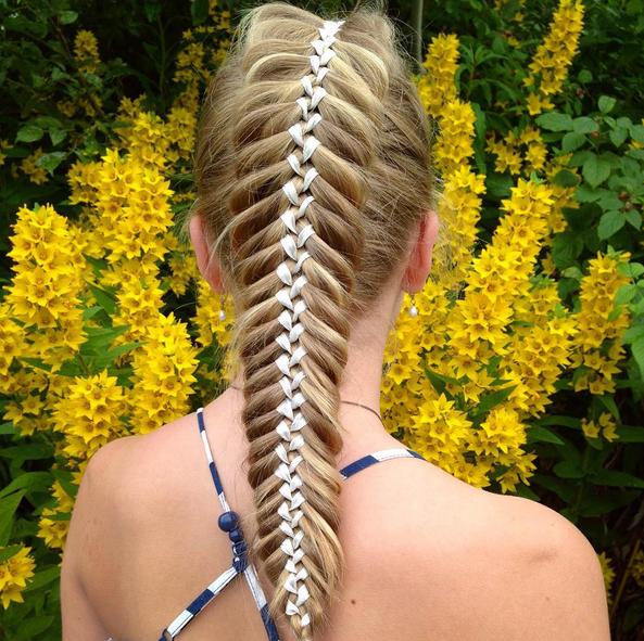 Woven Fishtail Ribbon Braid