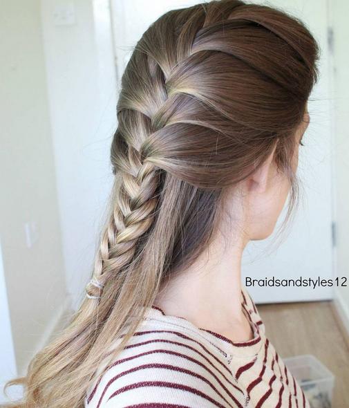 simple half down braid combo