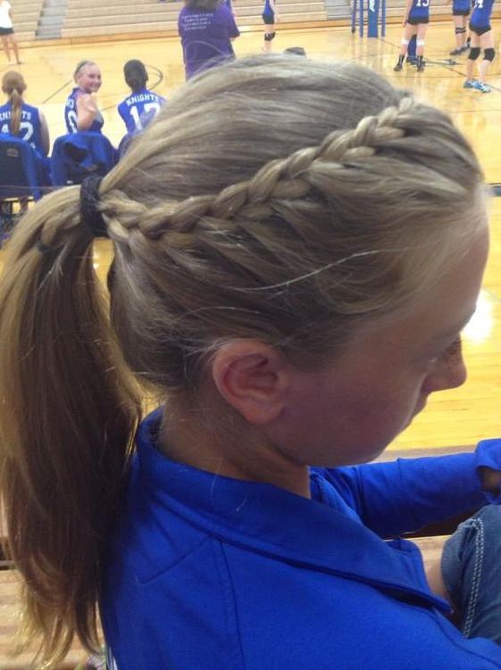 french braid into ponytail