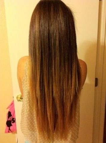 ombre highlights straight hair subtle layers