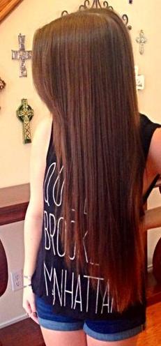 long straight brown hair