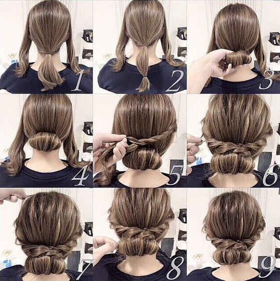 Easy twist and plait hairstyle