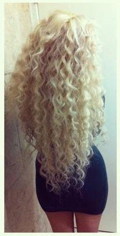 super long curly hair